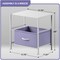 Sorbus Nightstand with 2 Drawers - Steel Frame, Wood Top & Easy Pull Fabric Bins - Great for Home, Bedroom, Office & College Dorm